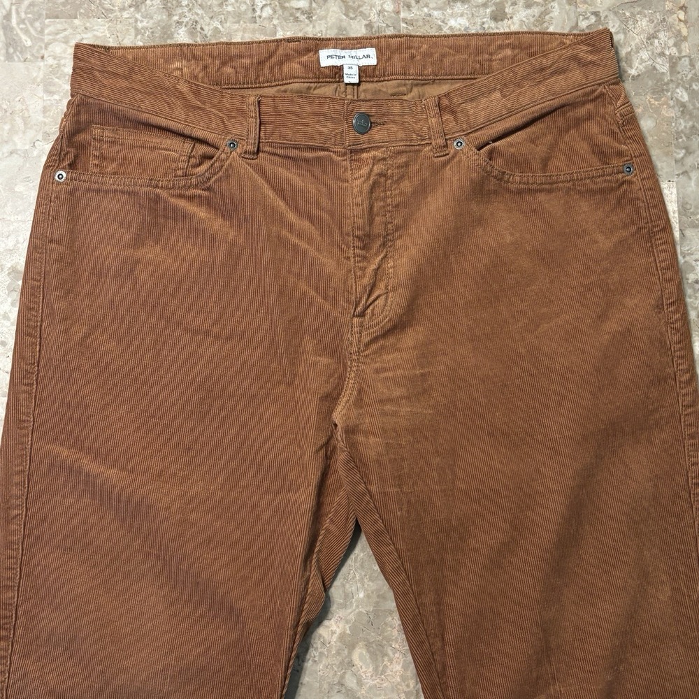 Peter Millar Pants Mens 35 (fits 36x33) Rust Orange Superior Corduroy Stretch